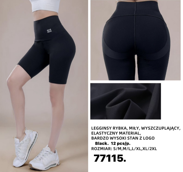 Legginsy damskie Roz S-2XL ,1 Kolor Paczka 12 szt